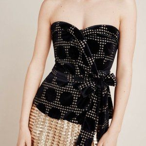 Sale! Velvet Audrey Strapless belted anthro top